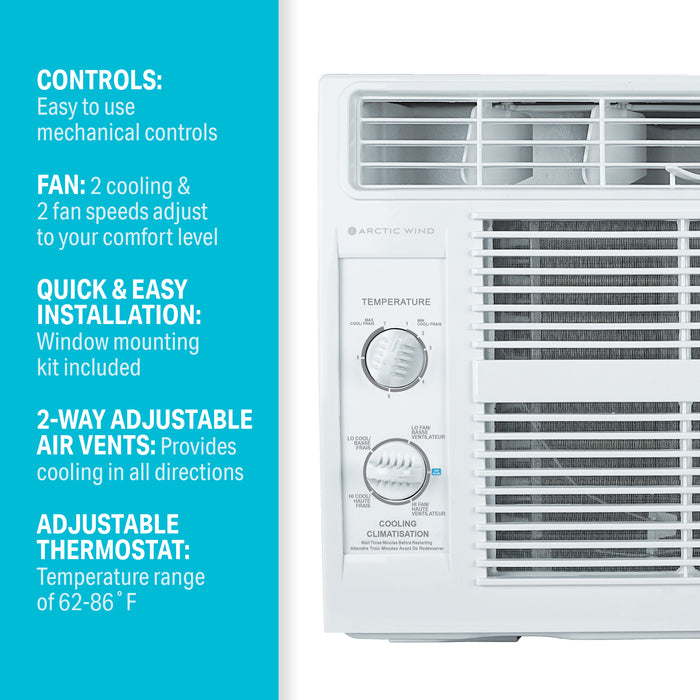 5,000 BTU 115V Mechanical Window Air Conditioner