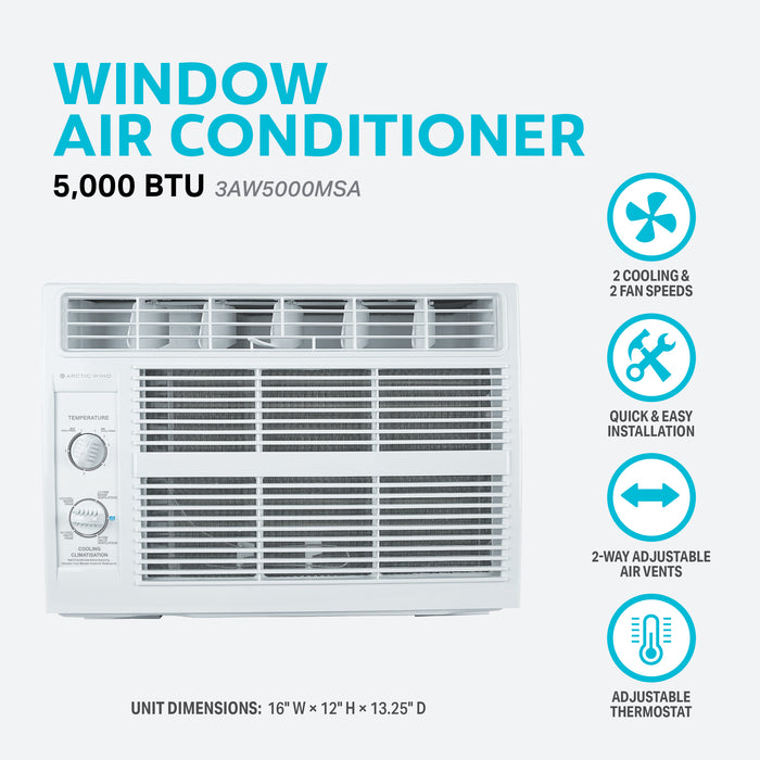 5,000 BTU 115V Mechanical Window Air Conditioner