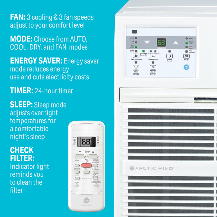 10,000 BTU 115V High-Efficiency Through-the-Wall Air Conditioner with Follow-Me Remote Control