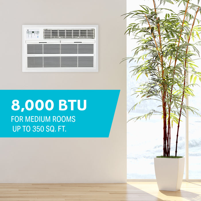 8,000 BTU 115V High-Efficiency Through-the-Wall Air Conditioner with Follow-Me Remote Control